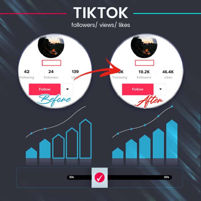 buy tiktok likes before after