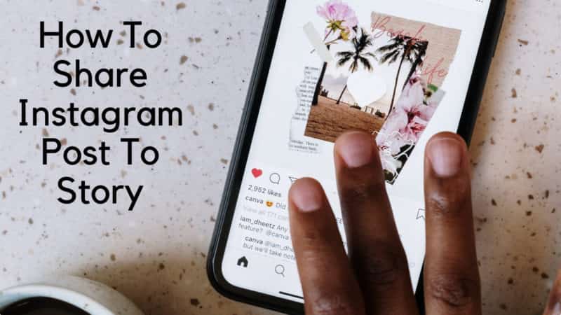 how to share Instagram post to story