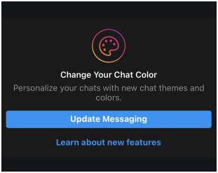 how to change instagram direct message color