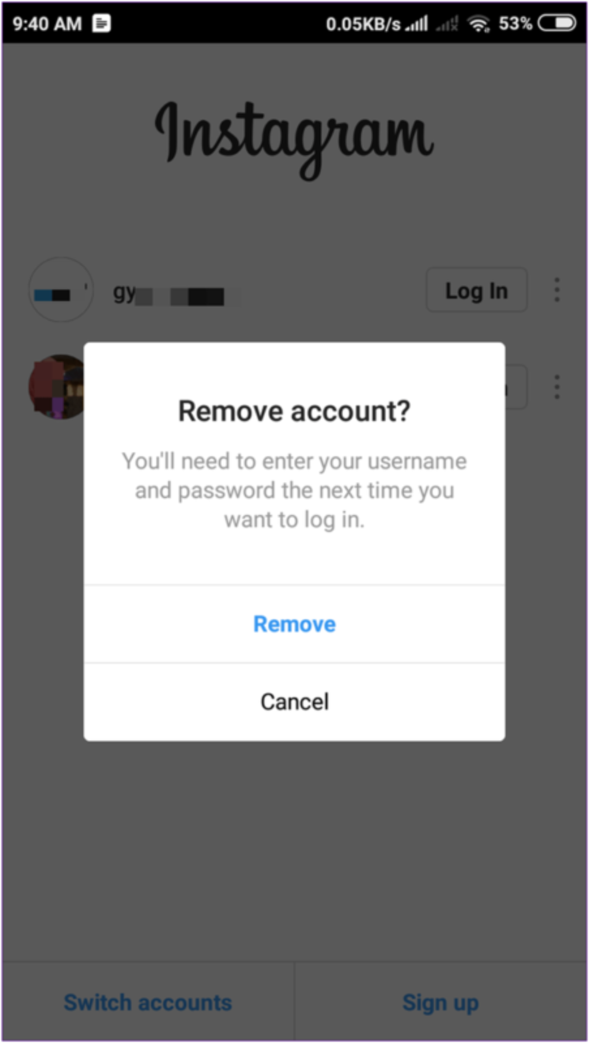 How to remove remembered accounts on Instagram with five simple steps: