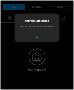 steps to unblock instagram