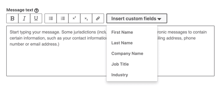 click Insert customized Fields