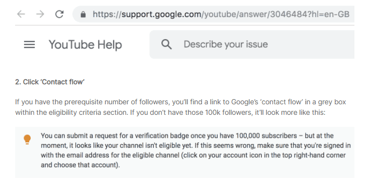 Steps to get the verification badge