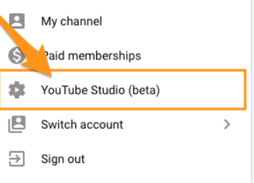 It will direct you to studio.youtube.com.